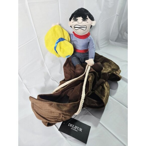 NACOCO Cowboy Rider Dog Costume Pecos Bill Doll And Hat Medium - Picture 2 of 5